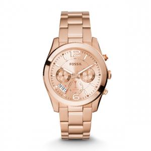 Fossil Perfect Boyfriend Multifunction Rose-Tone Stainless Steel Watch