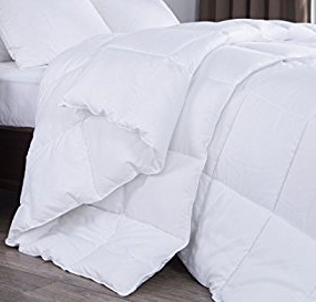 Natural Comfort White Down Alternative Comforter with Embossed Microfiber Shell, Light Weight Filled