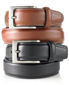 Perry Ellis Men's Full-Grain Leather Belt