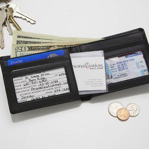 Personalized Leather Bi-Fold Wallet - Regent Collection