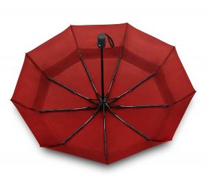 EEZ-Y Compact Travel Umbrella w/ Windproof Double Canopy Construction