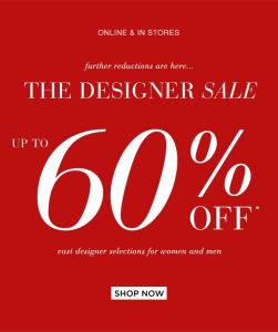 Saks Fifth Avenue: Designer Sale Up to 60% OFF