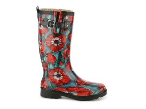 Chooka Watercolor Poppy Rain Boot