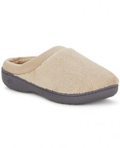 Isotoner Signature Microterry Pillowstep Slipper with Satin Trim