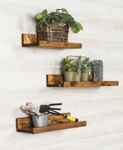$32.99 (Was $70.00) Set of 3 Shallow Rustic Luxe Shelves