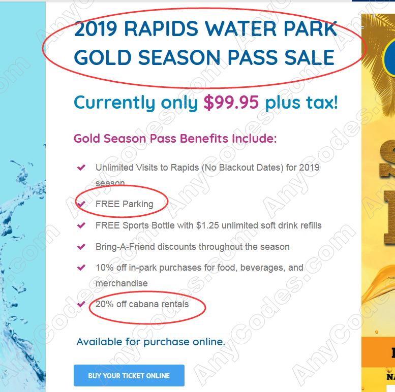 Rapids Water Park Coupons & Promo Codes, August 2019 by AnyCodes